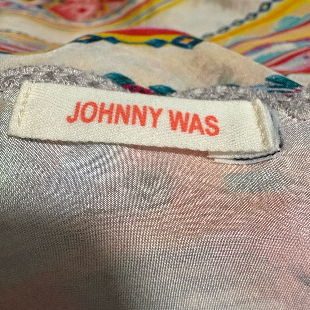 Johnny Was Tulum Silk Floral Tunic, Large Fit - Picture 4 of 7